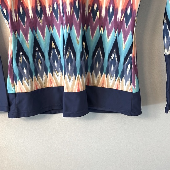 Colorful Geometric Long Sleeve Top from KNOX ROSE-SIZE SMALL - Picture 7 of 10